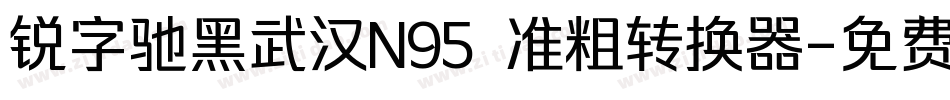 锐字驰黑武汉N95 准粗转换器字体转换